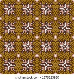 seamless pattern of ethnic pattern. fabric motif design. vector design inspiration. Creative textile for fashion or cloth. batik concept.