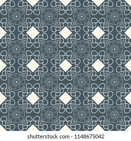 Seamless pattern with ethnic florals
