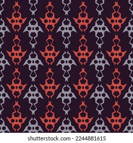 Seamless pattern with ethnic geometric elements.