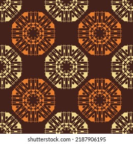 Seamless pattern with ethnic geometric ornament.