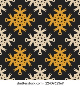 Seamless pattern with ethnic geometric ornament.