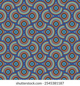 Patrón sin fisuras. Ornamento geométrico étnico. Abstractas caleidoscopio de fondo.
