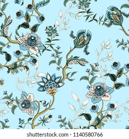 Seamless pattern with ethnic Japanese ornament elements. 