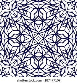 Seamless pattern with ethnic lace ornament