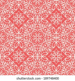 Seamless pattern with ethnic lace ornament. Vector illustration