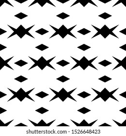 Seamless pattern. Ethnic motif. Diamonds, shapes wallpaper. Shapes background. Rhombuses, figures ornament. Geometric backdrop. Digital paper, textile print, web design, abstract. Vector artwork.