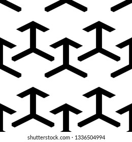 Seamless pattern. Ethnic motif. Figures wallpaper. Simple ornament. Folk image. Arrow shapes backdrop. Arrows background. Digital paper, textile print, web design, abstract