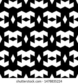 Seamless pattern. Ethnic motif. Figures, rhombuses ornament. Geometrical backdrop. Simple shapes background. Geometric wallpaper. Digital paper, textile print, web design, abstract. Vector artwork.