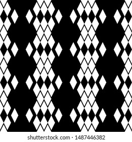 Seamless pattern. Ethnic motif. Lozenges wallpaper. Geometric background. Rhombuses ornament. Diamonds backdrop. Digital paper, textile print, web design, abstract. Vector artwork.