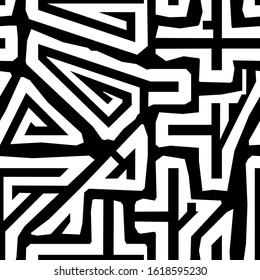 Seamless pattern. Ethnic motif.  rhombuses background. Mosaics backdrop. abstract vector.