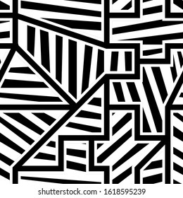 Seamless pattern. Ethnic motif.  rhombuses background. Mosaics backdrop. abstract vector.