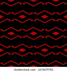 Seamless pattern. Ethnic motif. Rhombuses, figures ornament. Diamonds, shapes wallpaper. Geometrical background. Geometric backdrop. Digital paper, textile print, web design, abstract. Vector artwork.