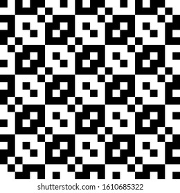 Seamless pattern. Ethnic motif. Squares, shapes wallpaper. Checks, figures ornament. Forms backdrop. Geometric background. Mosaic illustration. Digital paper, textile print, abstract. Vector artwork.