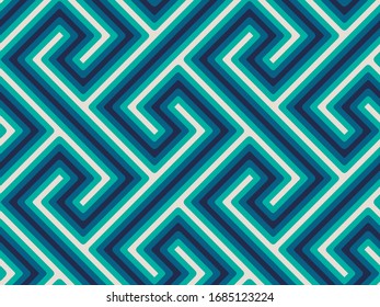 Seamless pattern with ethnic motifs in 4 colors. Vector illustration.