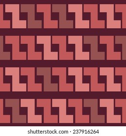 Seamless pattern with ethnic motive with trendy Marsala colors. Endless texture can be used for wallpaper, pattern fills, web page background, textures. Vector illustration EPS8