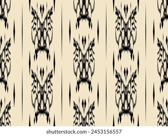 Seamless pattern  ethnic oriental iKat pattern traditional design for background backdrop carpet wallpaper clothing batik fabric tribal textile vector illustration ikat print embroidery style 