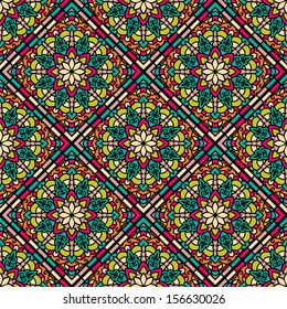 Seamless Pattern With Ethnic Ornament