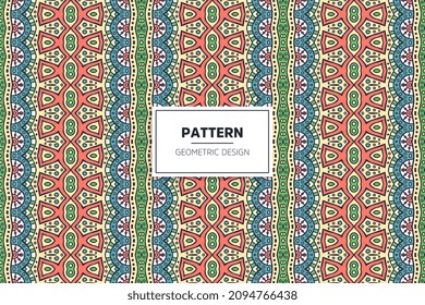 seamless pattern with ethnic ornament