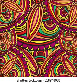 Seamless pattern with ethnic ornament