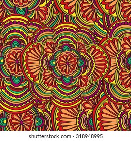 Seamless pattern with ethnic ornament