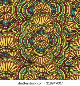 Seamless pattern with ethnic ornament
