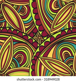 Seamless pattern with ethnic ornament