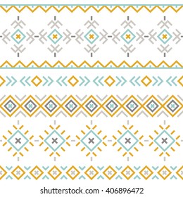 seamless pattern with ethnic ornament