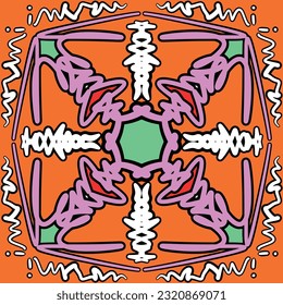 Seamless Pattern With Ethnic Ornament. Abstract Background For Design