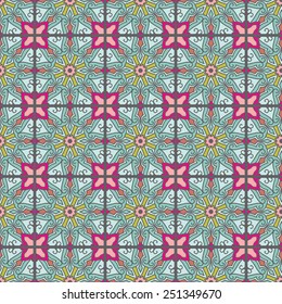 Seamless Pattern With Ethnic Ornament. Abstract Background For Design.