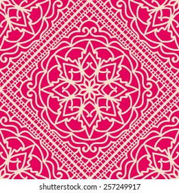 Seamless Pattern With Ethnic Ornament. Abstract Background For Design