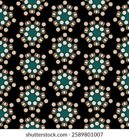 seamless pattern with ethnic ornament abstract geometric background oriental decorative designe for fabric covers packaging other surfaces vector