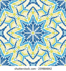 Seamless Pattern With Ethnic Ornament. Abstract Background For Design