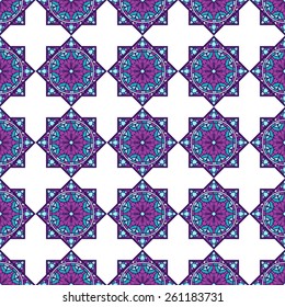 Seamless Pattern With Ethnic Ornament. Abstract Background For Design