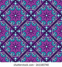 Seamless Pattern With Ethnic Ornament. Abstract Background For Design