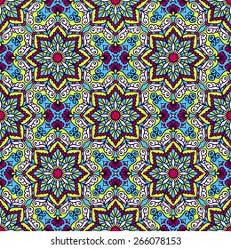 Seamless Pattern With Ethnic Ornament. Abstract Background For Design