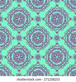 Seamless Pattern With Ethnic Ornament. Abstract Background For Design