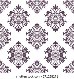 Seamless Pattern With Ethnic Ornament. Abstract Background For Design