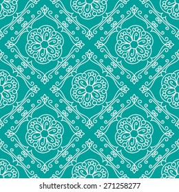 Seamless Pattern With Ethnic Ornament. Abstract Background For Design