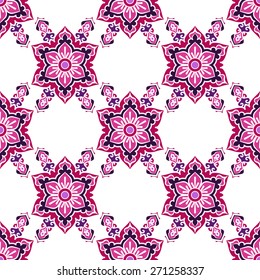 Seamless Pattern With Ethnic Ornament. Abstract Background For Design