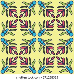 Seamless Pattern With Ethnic Ornament. Abstract Background For Design