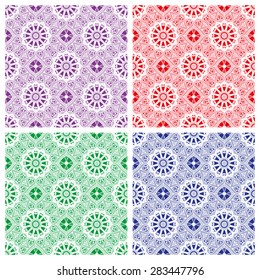 Seamless Pattern With Ethnic Ornament. Abstract Background For Design