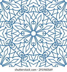 Seamless Pattern With Ethnic Ornament. Abstract Background For Design