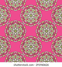 Seamless Pattern With Ethnic Ornament. Abstract Background For Design