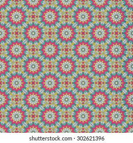 Seamless Pattern With Ethnic Ornament. Abstract Background For Design