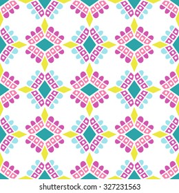 Seamless Pattern With Ethnic Ornament. Abstract Background For Design