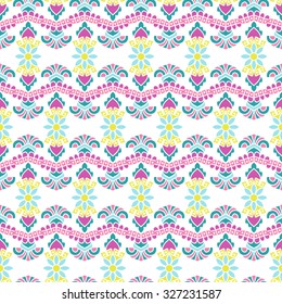 Seamless Pattern With Ethnic Ornament. Abstract Background For Design