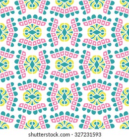 Seamless Pattern With Ethnic Ornament. Abstract Background For Design