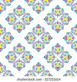 Seamless Pattern With Ethnic Ornament. Abstract Background For Design