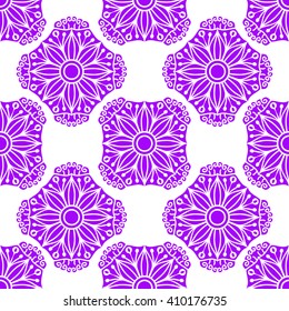Seamless Pattern With Ethnic Ornament. Abstract Background For Design