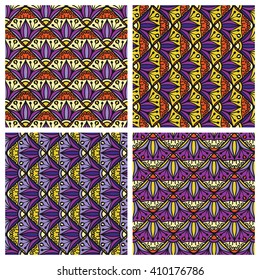 Seamless Pattern With Ethnic Ornament. Abstract Background For Design